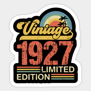 Retro vintage 1927 limited edition Sticker